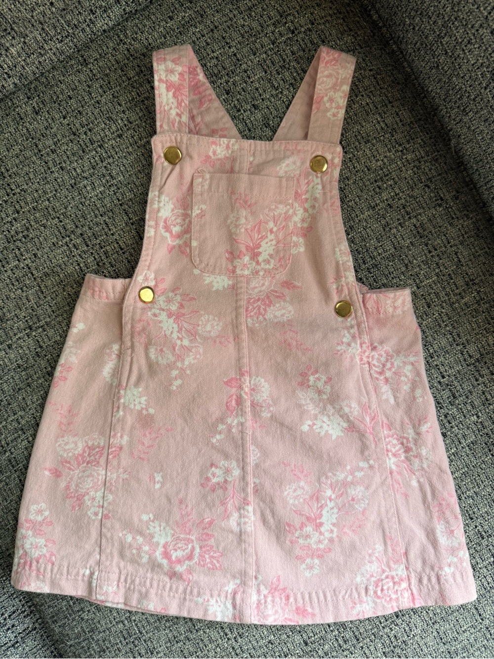 cupcakes & cashmere Pink Floral Pinafore Overalls